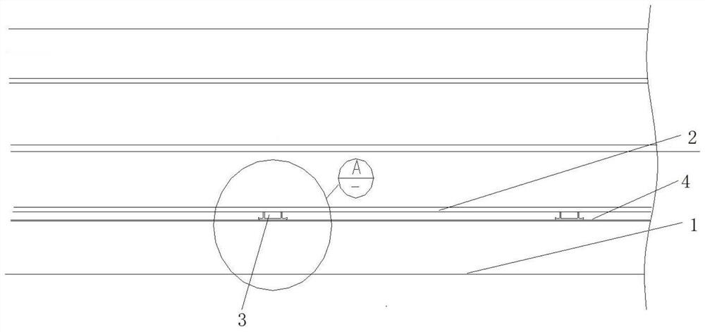 A pipe jacking casing built-in pipeline pulling structure and pulling method