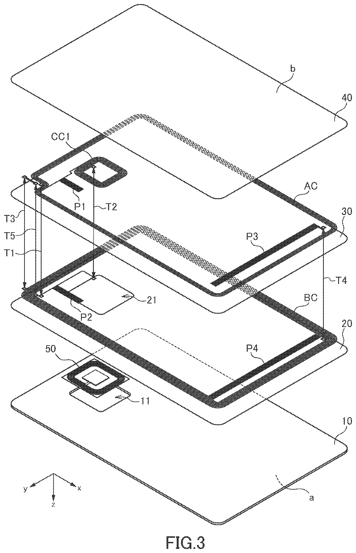 Antenna device and IC card having the same