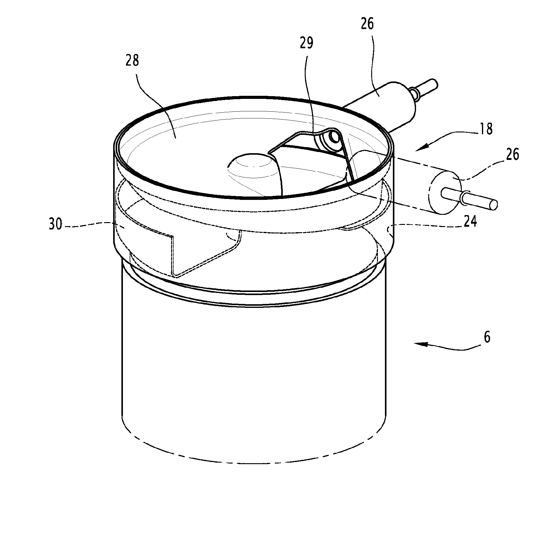 Exhaust line with injection system