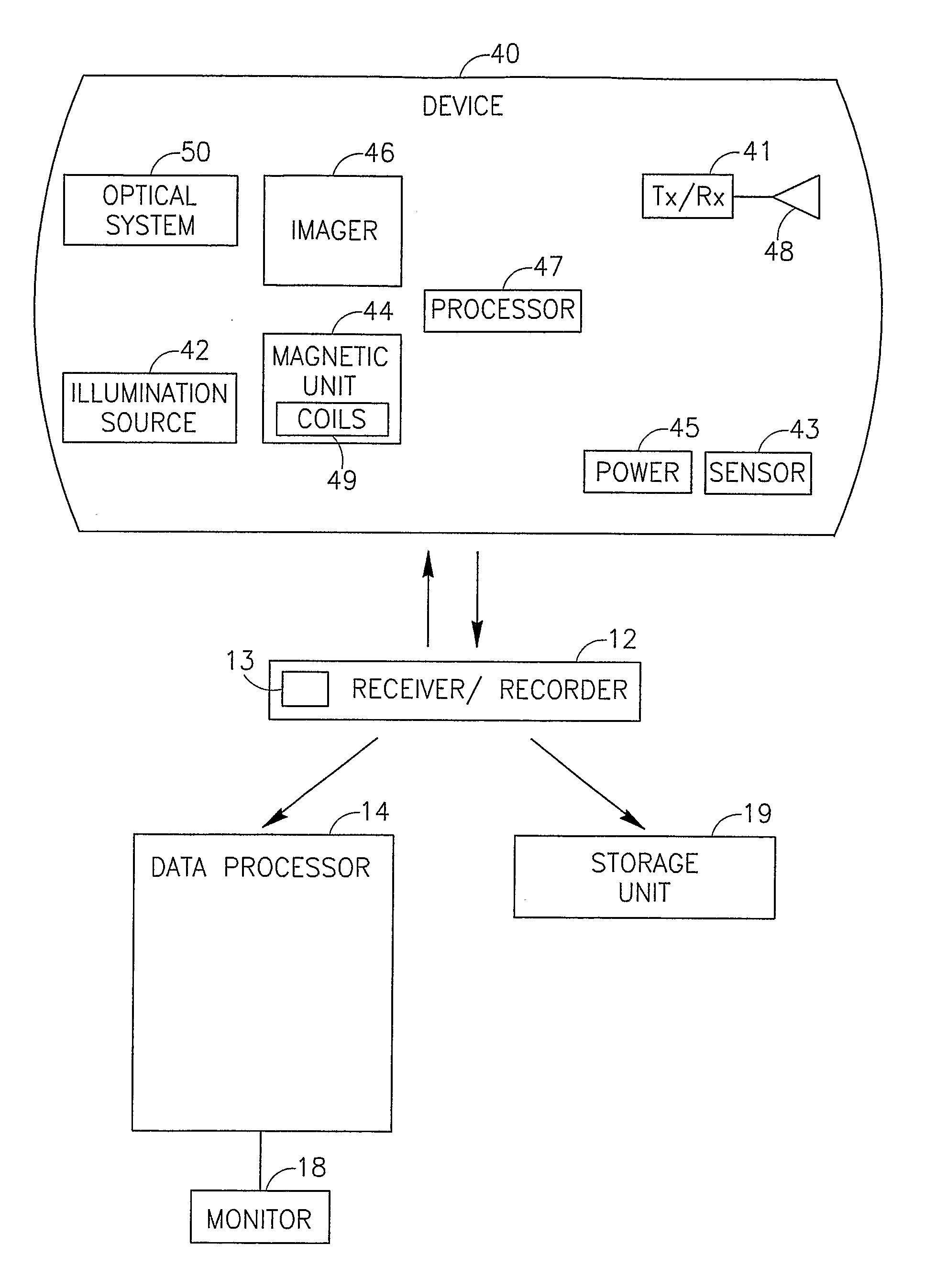 System and method of in-vivo magnetic position determination