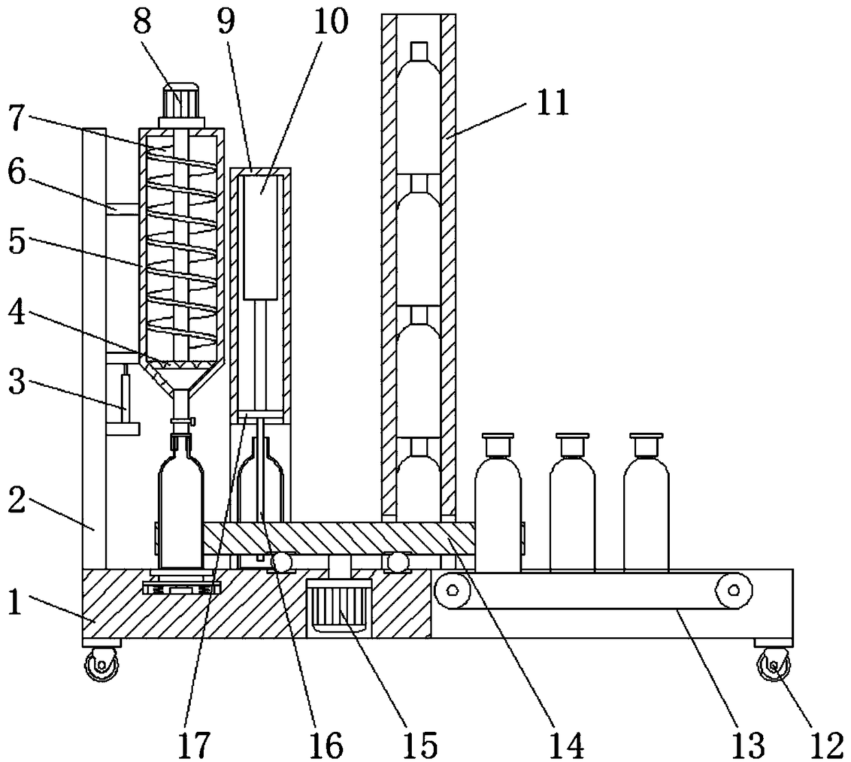 Automatic shampoo filling equipment for production of personal hygiene products