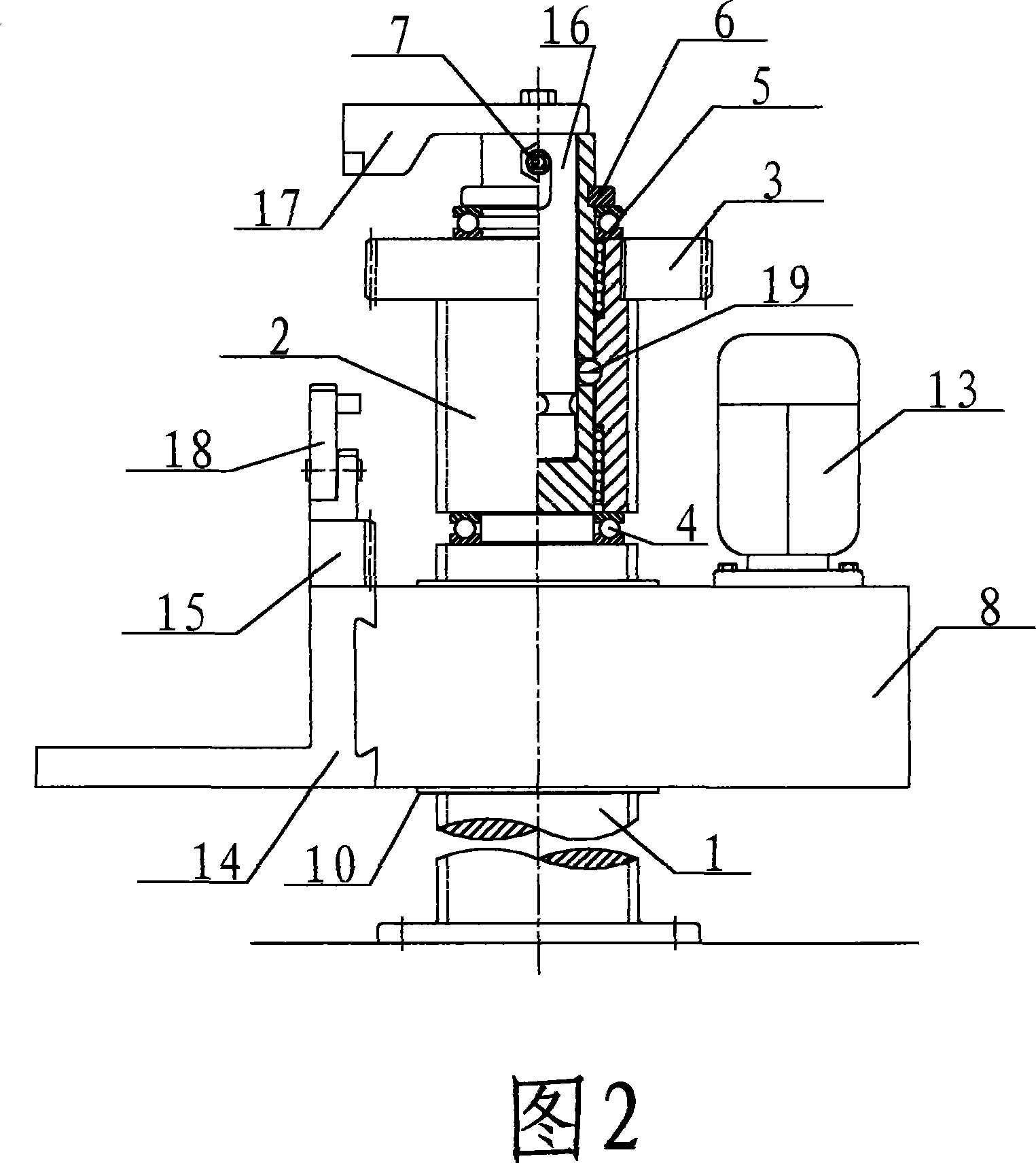 Movable joint screw-threaded shaft lifting shifting apparatus