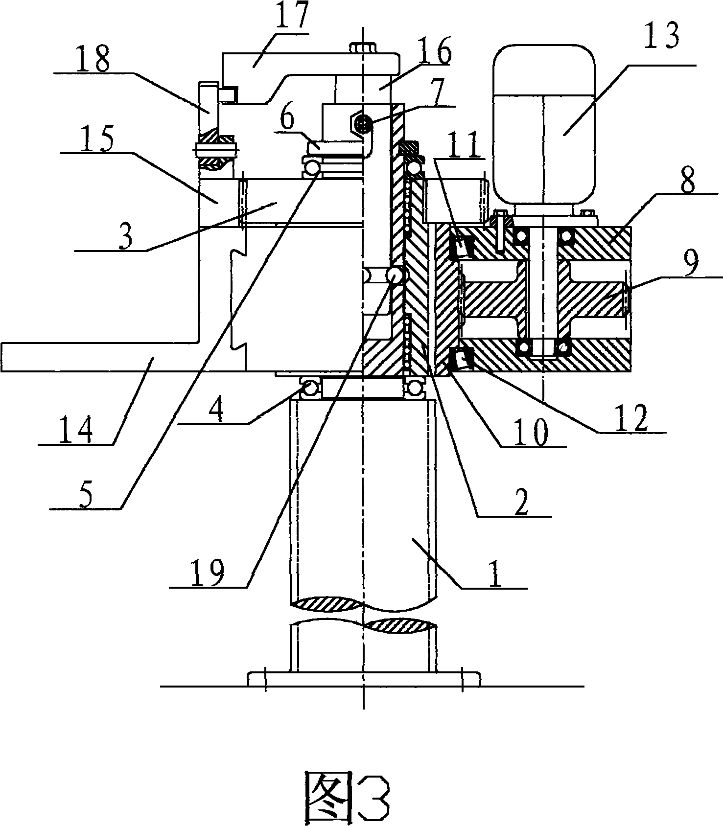 Movable joint screw-threaded shaft lifting shifting apparatus