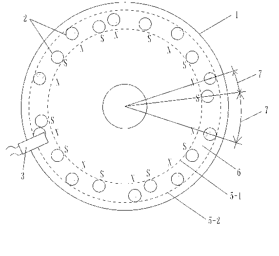 Booster bicycle provided with sensor with multiple magnetic blocks in nonuniform distribution in shell