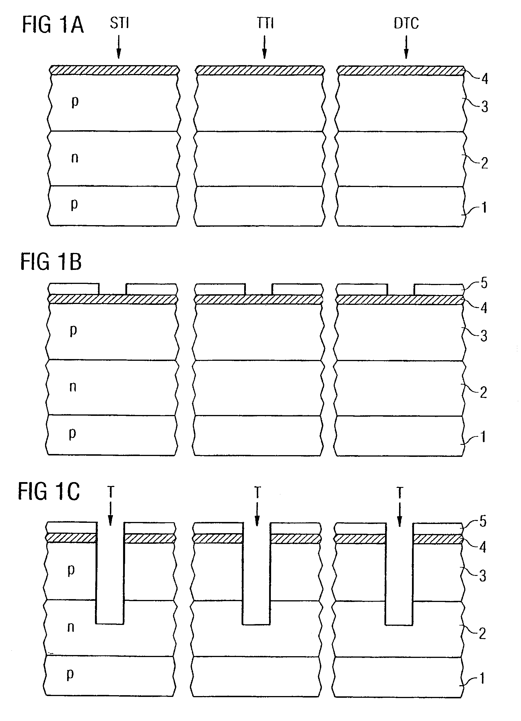 Semiconductor component with trench isolation and corresponding production method