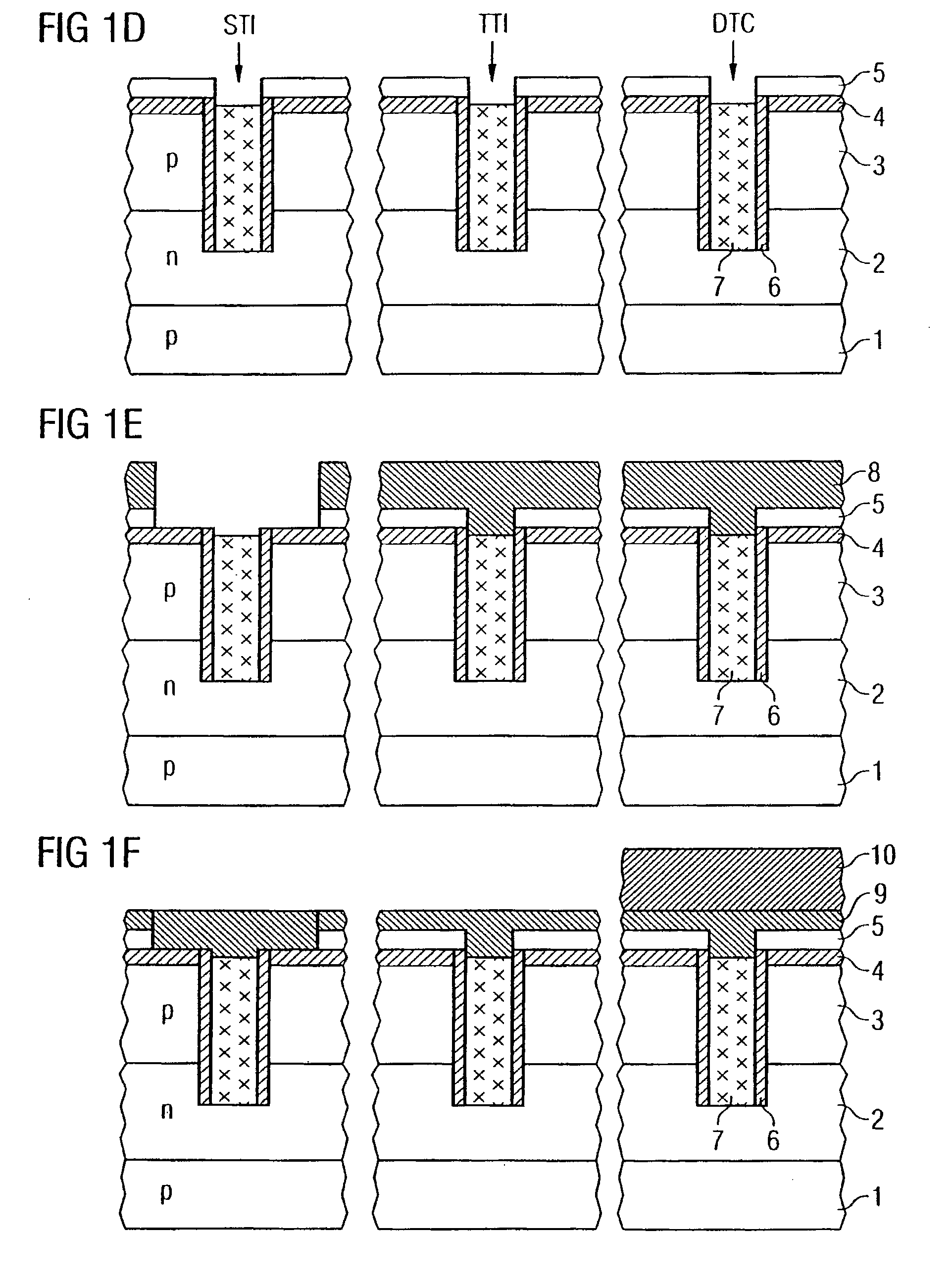 Semiconductor component with trench isolation and corresponding production method