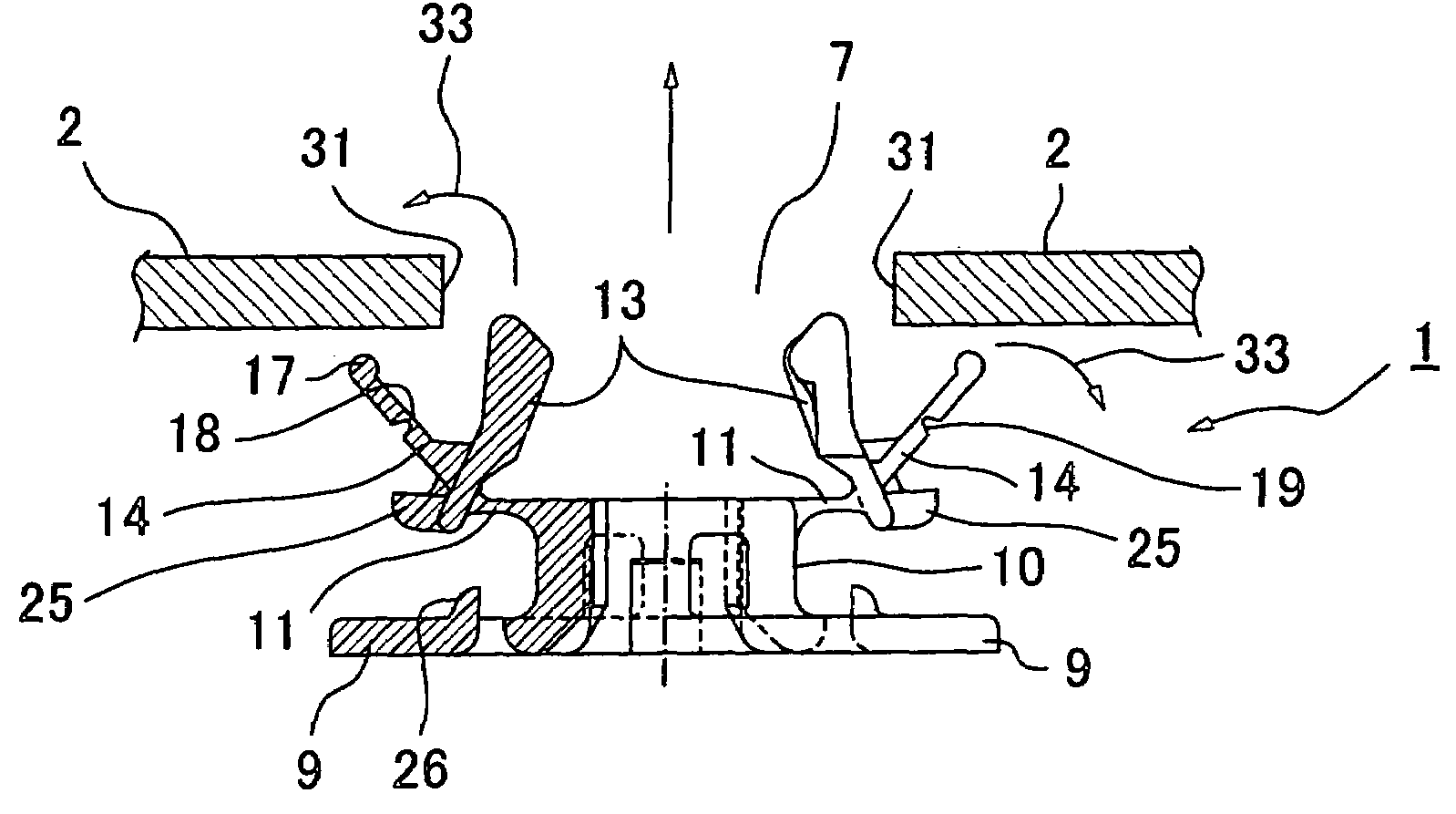 Clip for attachment to a sheet member