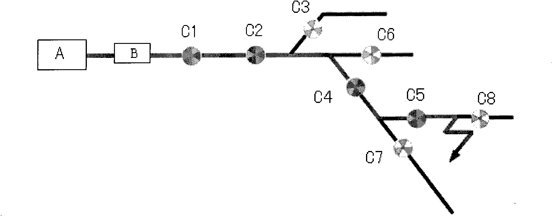 Safe operating and fault remote-positioning system for ring network cabinet