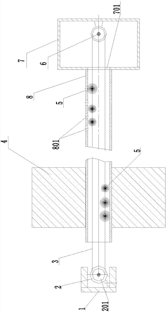 Refuse landfill leachate guide and drainage pipe dredging device