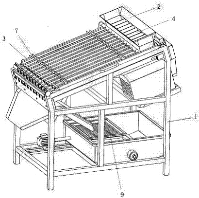 Device used for removing shells of penaeus orientalis