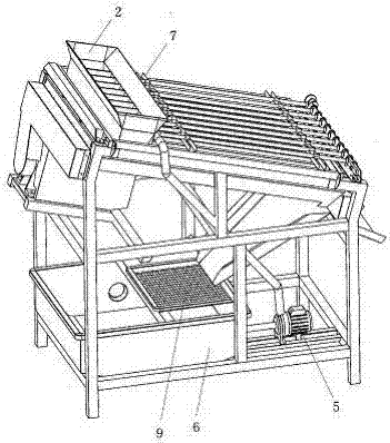 Device used for removing shells of penaeus orientalis