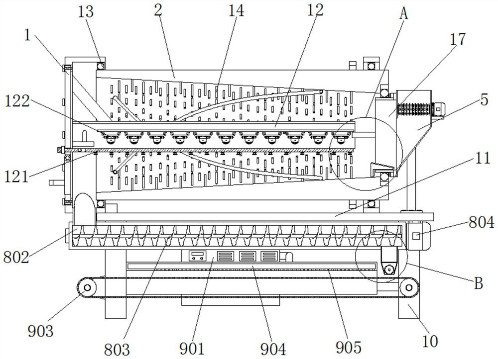 Production process and production equipment of microbial fermentation feed for replacing antibiotics