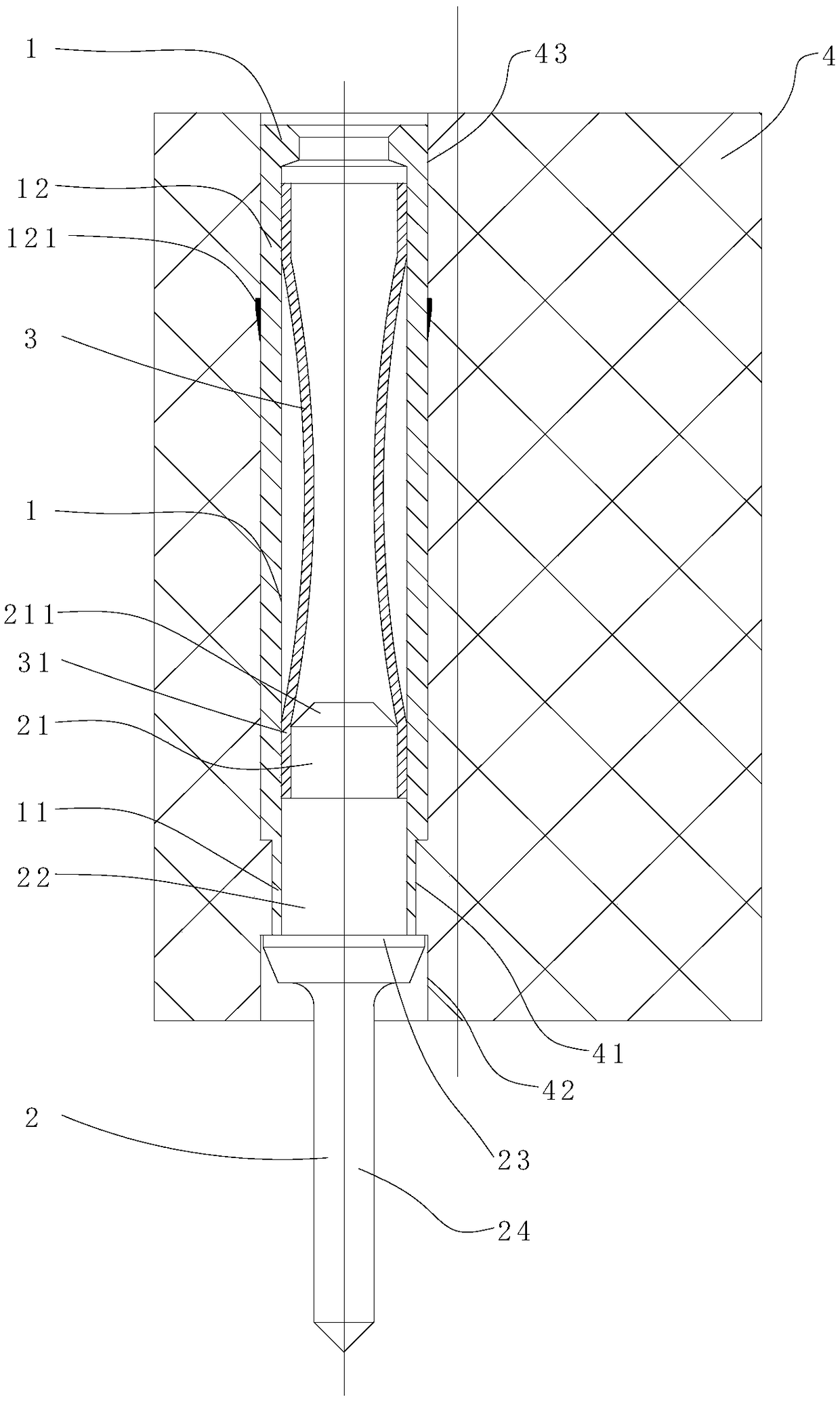 A miniaturized crown spring type socket joint