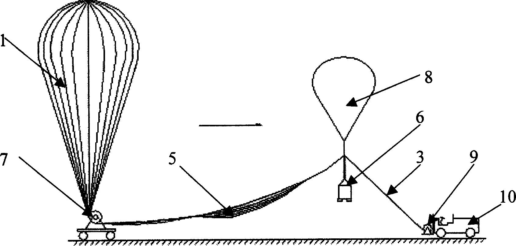 Method for putting out high-altitude balloon