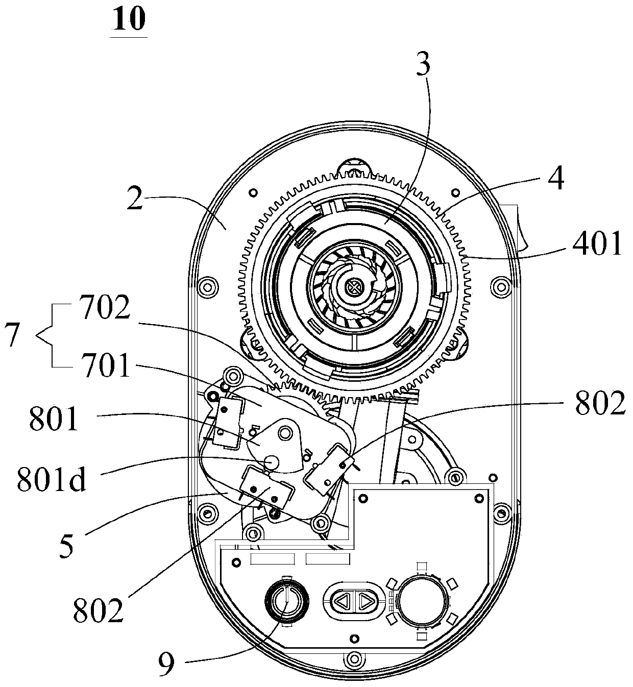 Powder grinding device