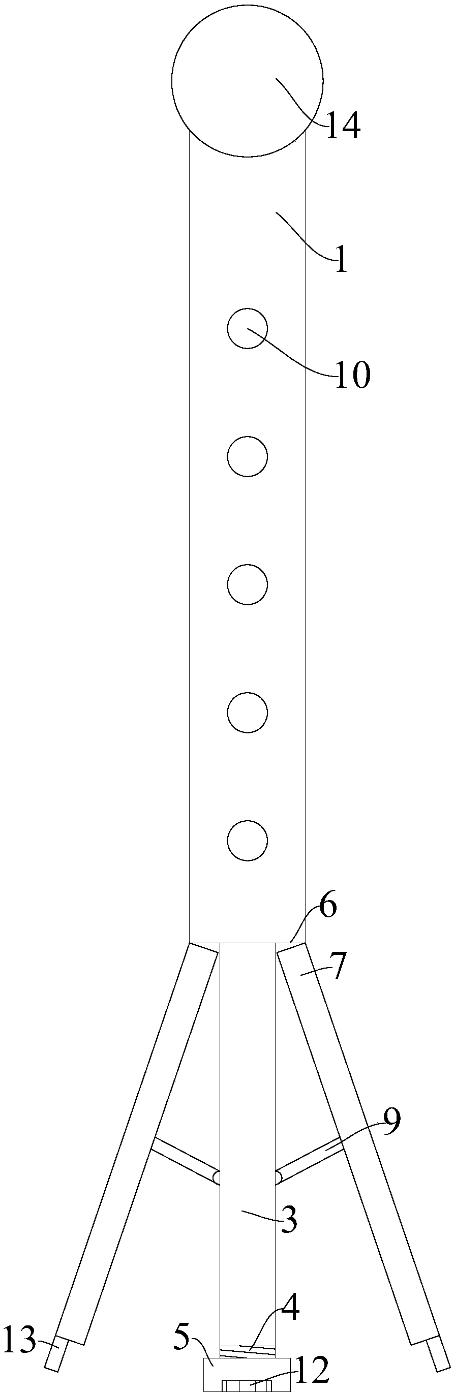 Overturning-type block support used for outdoor badminton