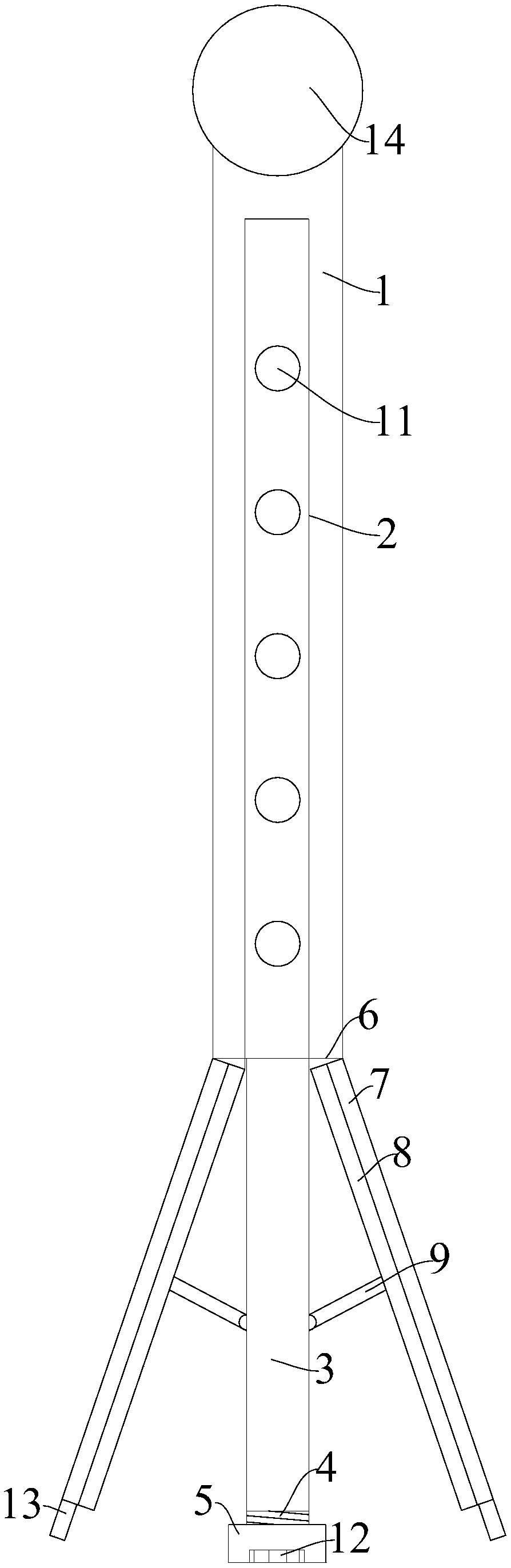 Overturning-type block support used for outdoor badminton