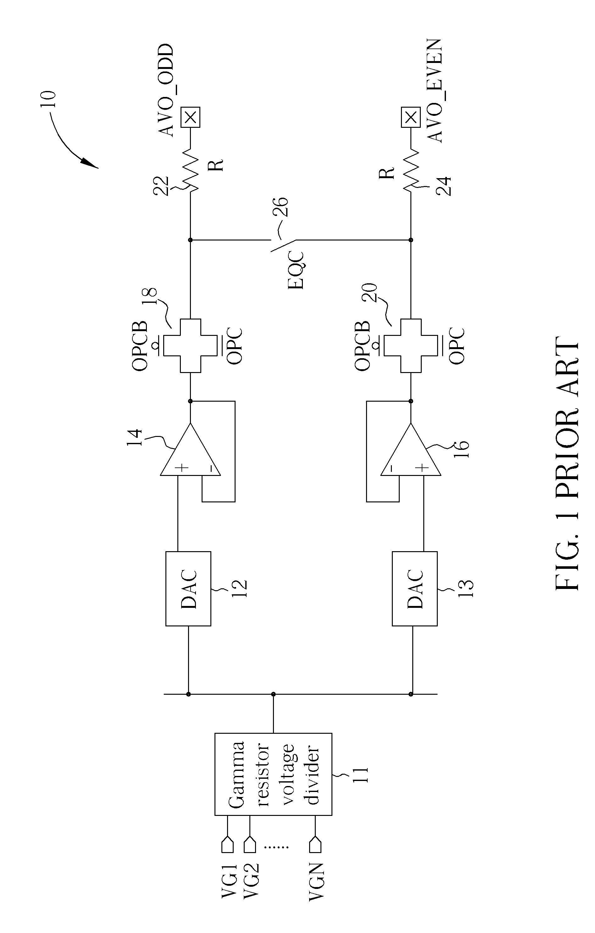 Source driver with charge sharing