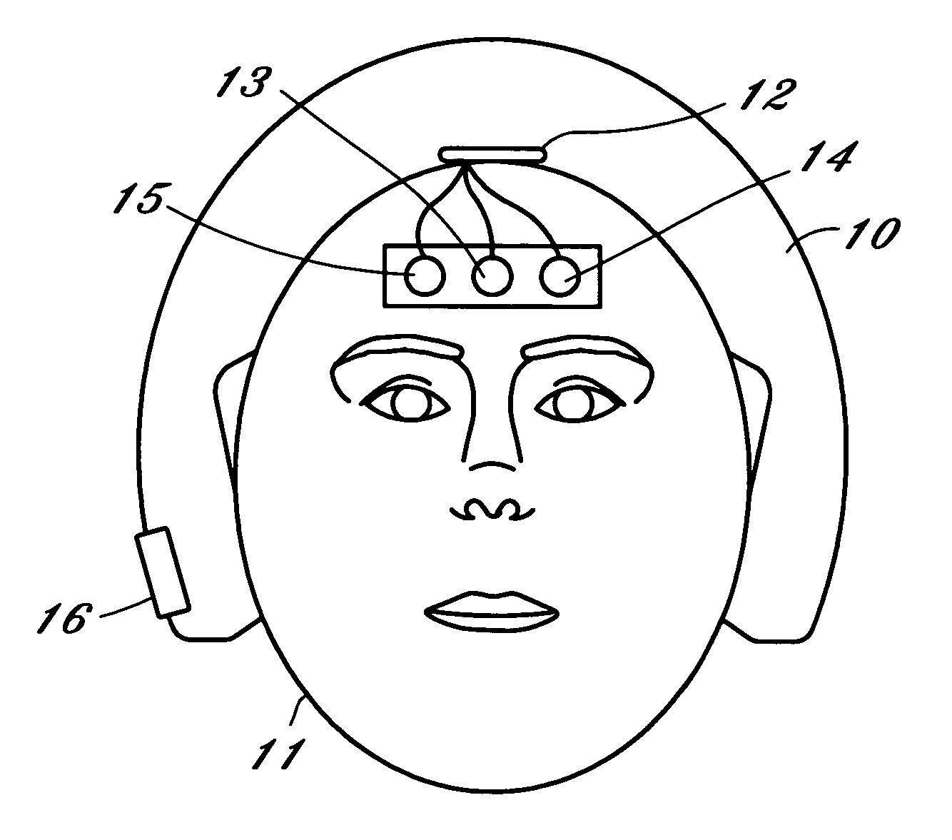 Body temperature measuring device for helmet or head gear