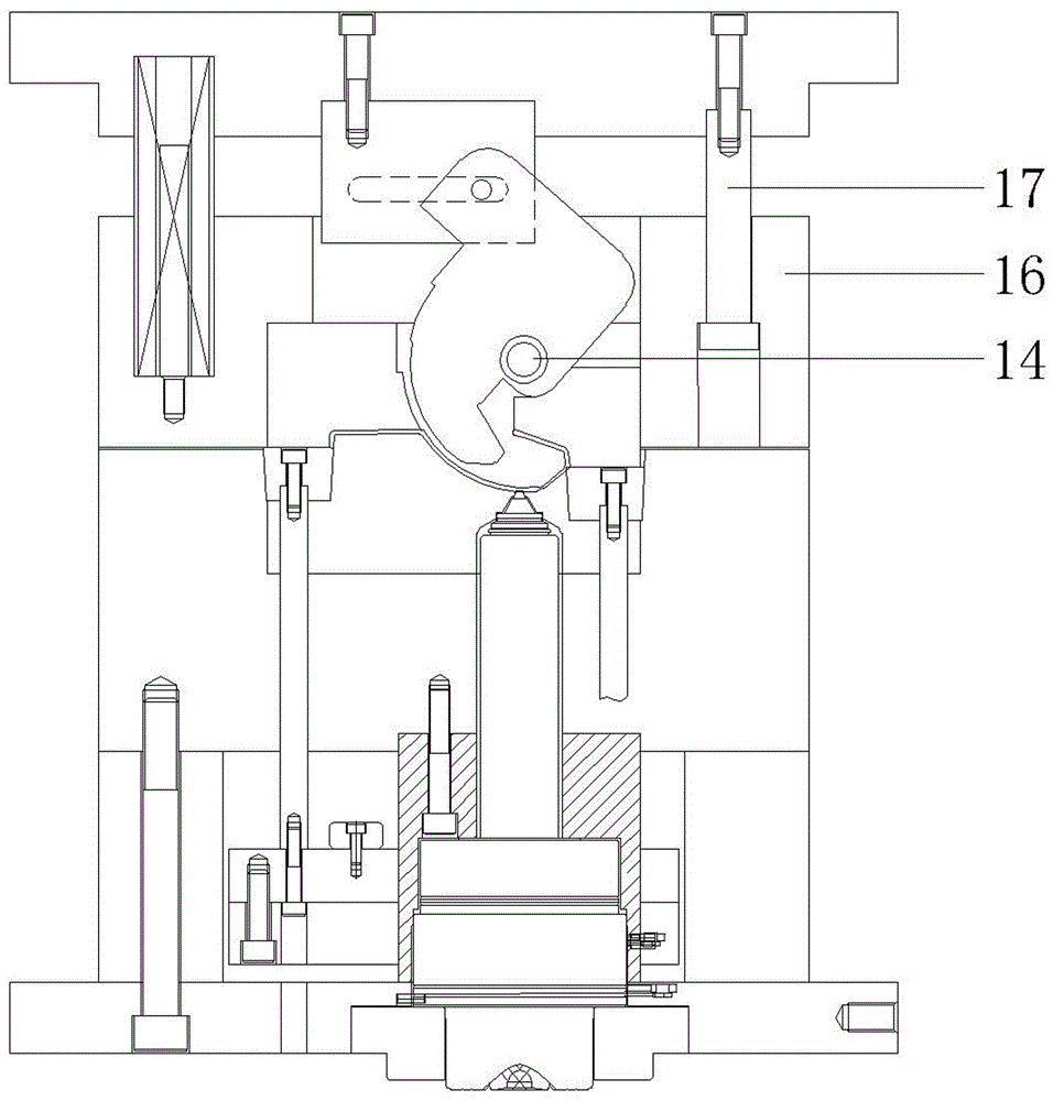 Rotational core pulling mechanism for injection mould