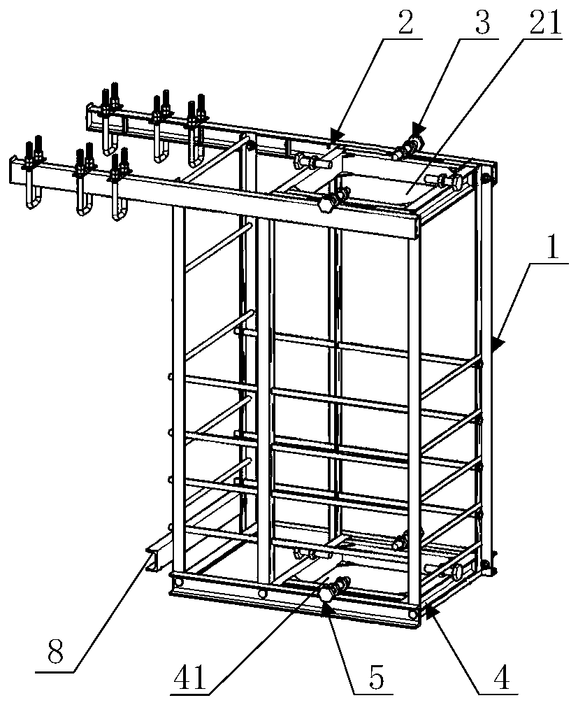 Guide positioning operation frame for steel pipe pile construction