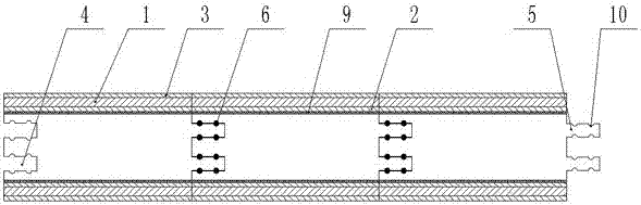 Steel-plastic composite pipe corridor body member and forming technology thereof