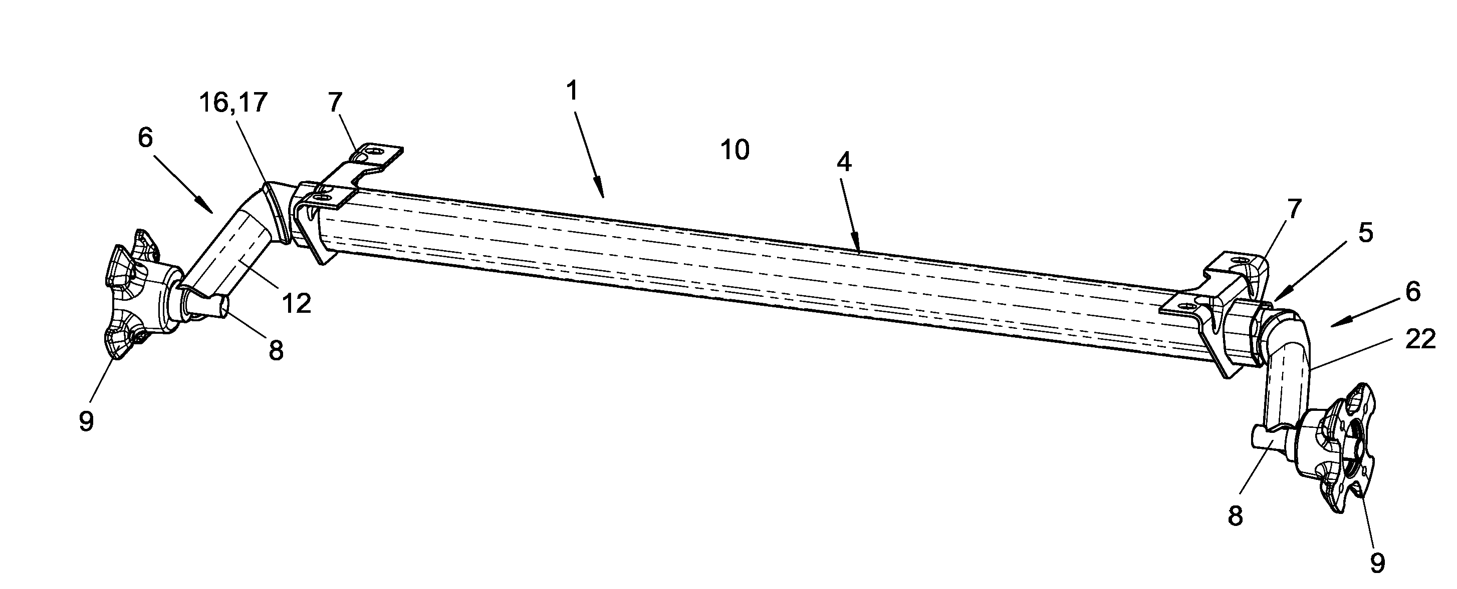 Axle and production method thereof