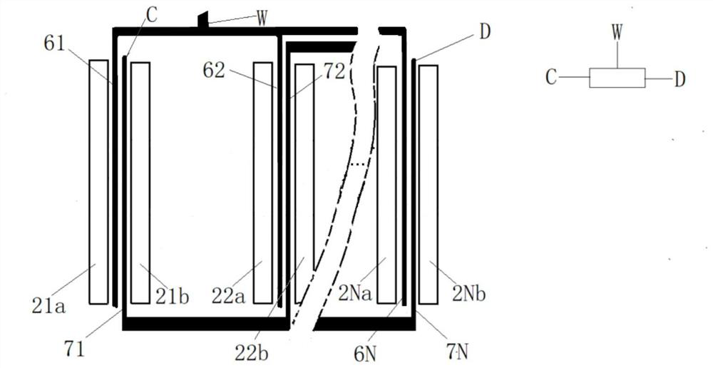 High-resolution wide-range micromechanical potentiometer leading-out structure and variable resistance output method