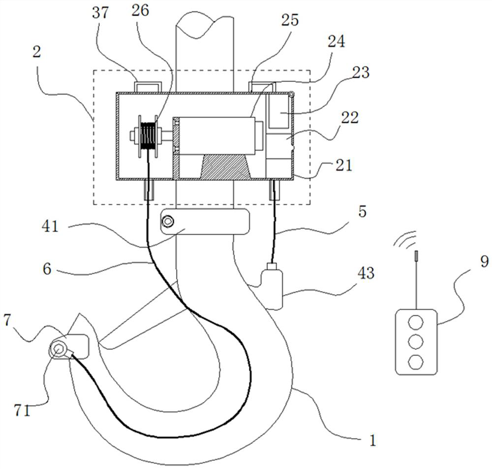 Remote control unhooking device for high-altitude lifting appliance and using method thereof