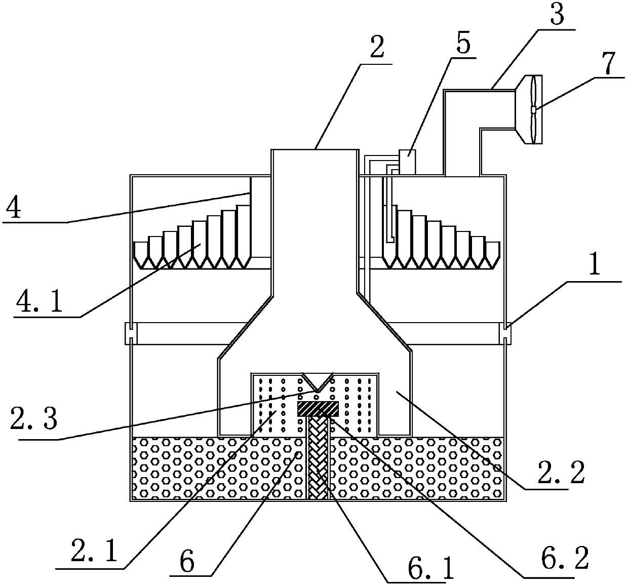 Fume hood flue gas absorption and purification system