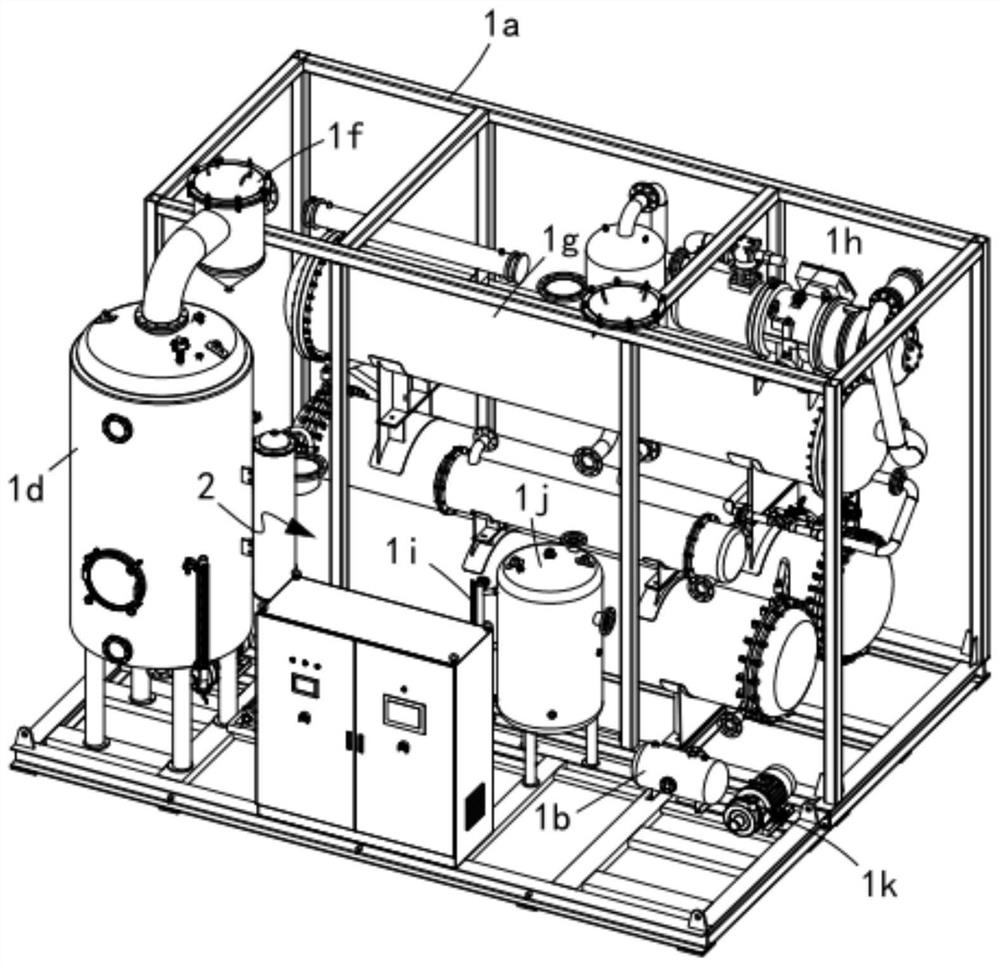 Vertical efficient evaporation module for traditional Chinese medicine production