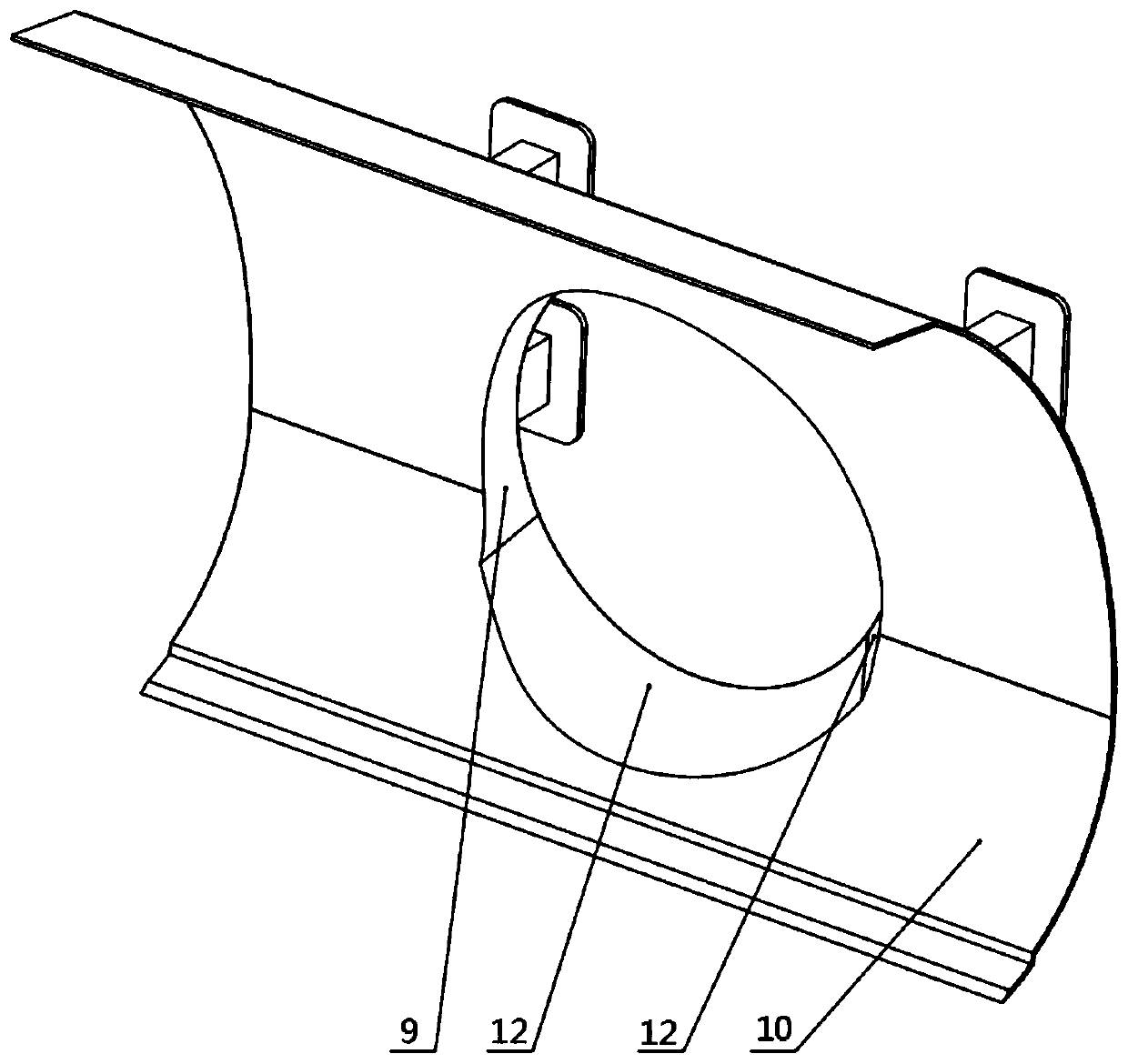 Cutting snow removing device based on large-pitch spiral line rotor