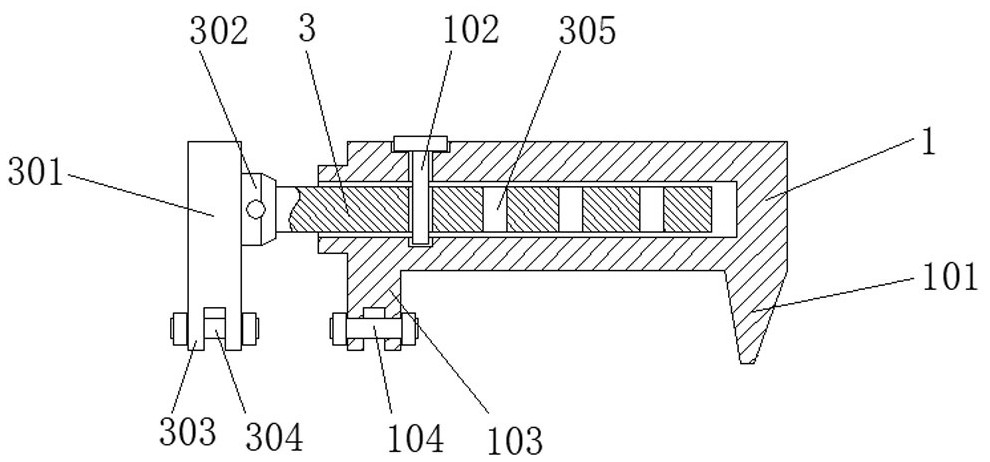 A kind of deep foundation pit support planting bar hanging net fixing device