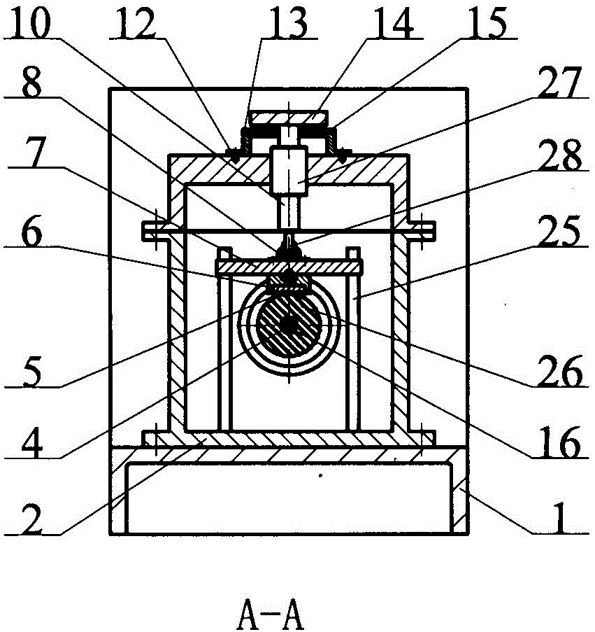 Ring and block friction abrasion testing machine with abrasion gap adjusting function