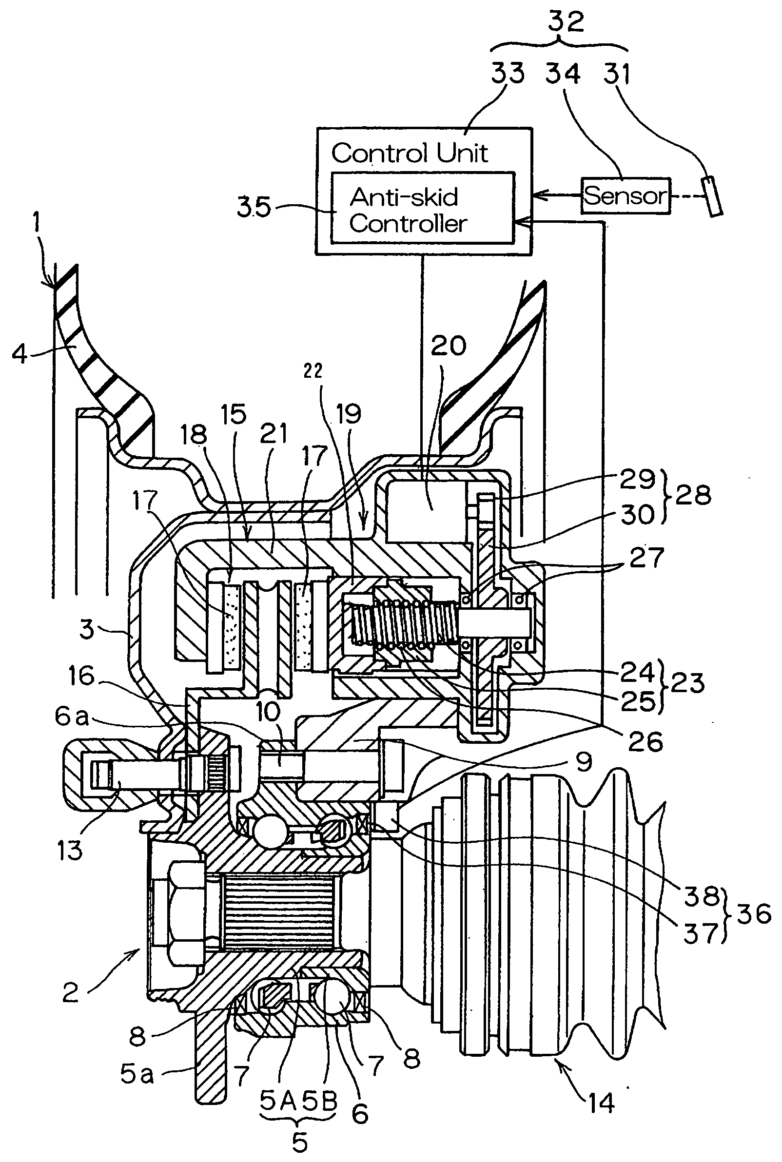 Electrically powered brake system