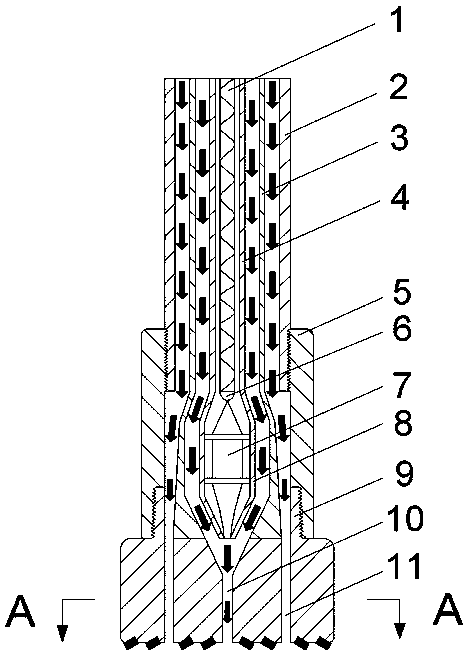 Laser-water jet combined drilling device