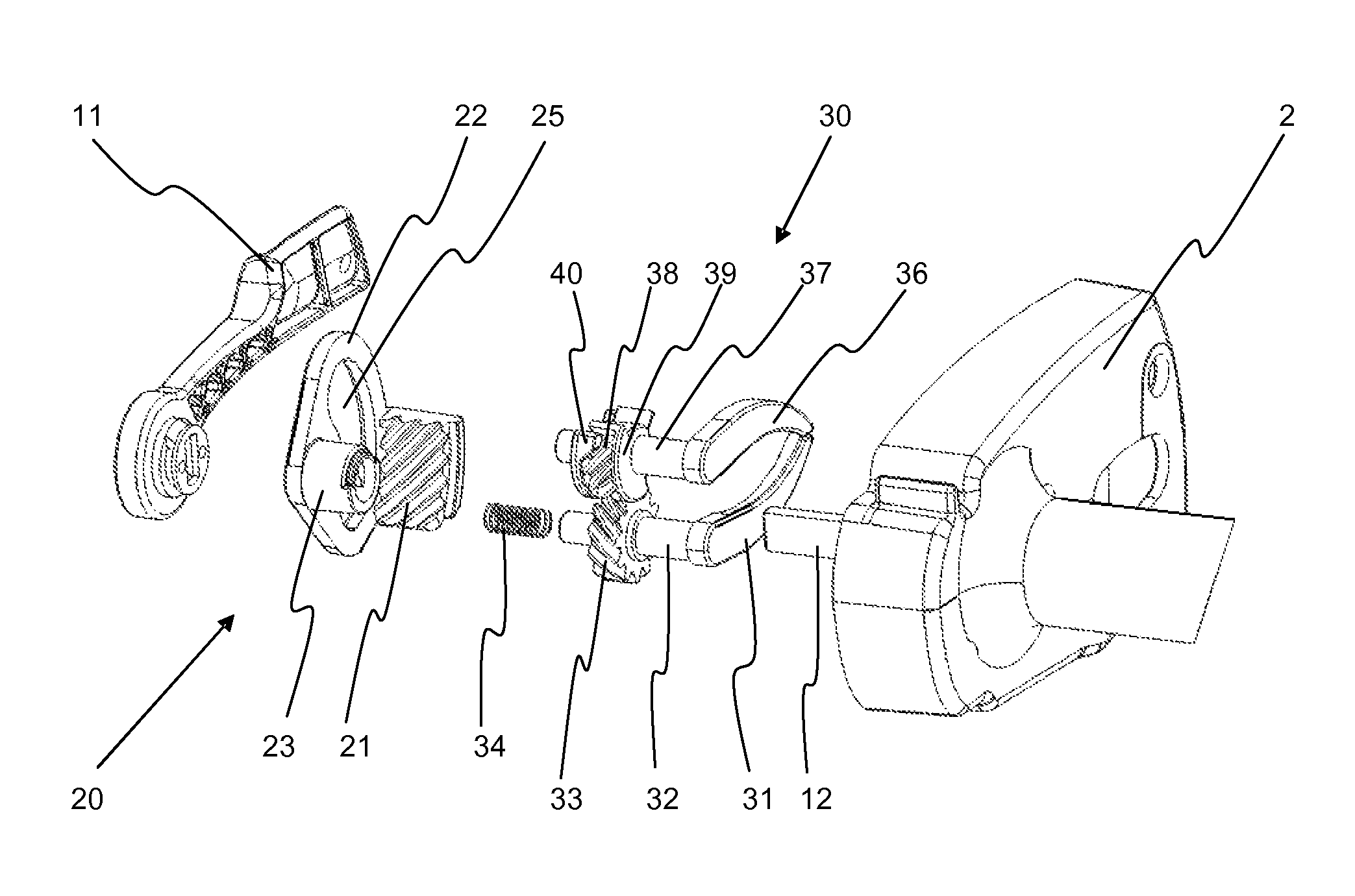 Holding device for locking the head of a syringe piston on a syringe pump pusher