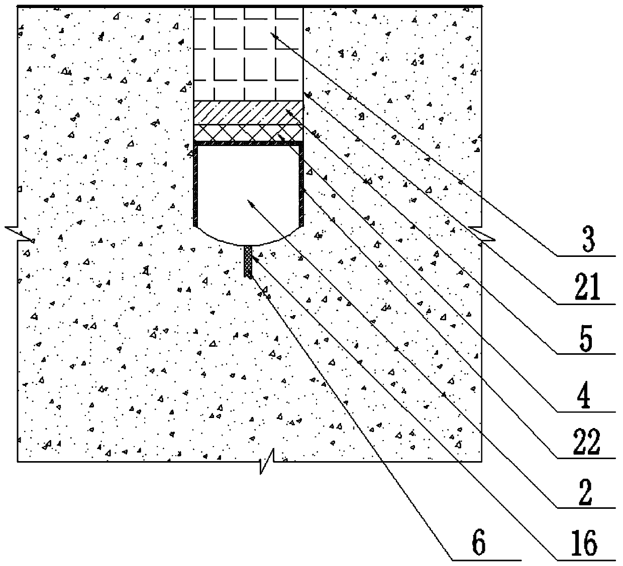 Drainage device for tunnel pavement water seepage and construction process