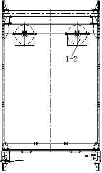 Freight lift car frame device