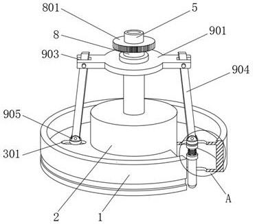 A clamping device and method for a wind power gearbox case cover