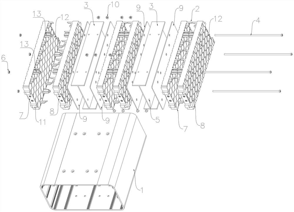 Battery pack fixing and heat conducting integrated framework structure for electric motorcycle