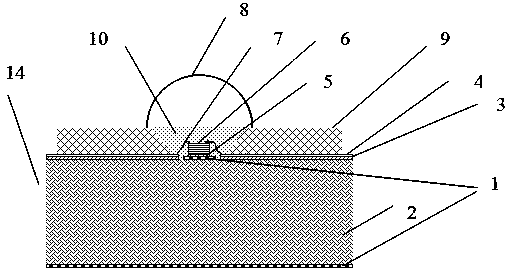 High-power light emitting diode with radiating substrate made of diamond-like film-copper composite material