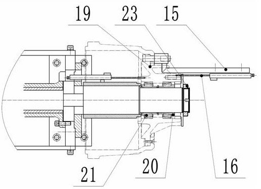 Device for detecting axial force of hub and displacement of bearing in real time by applying torque