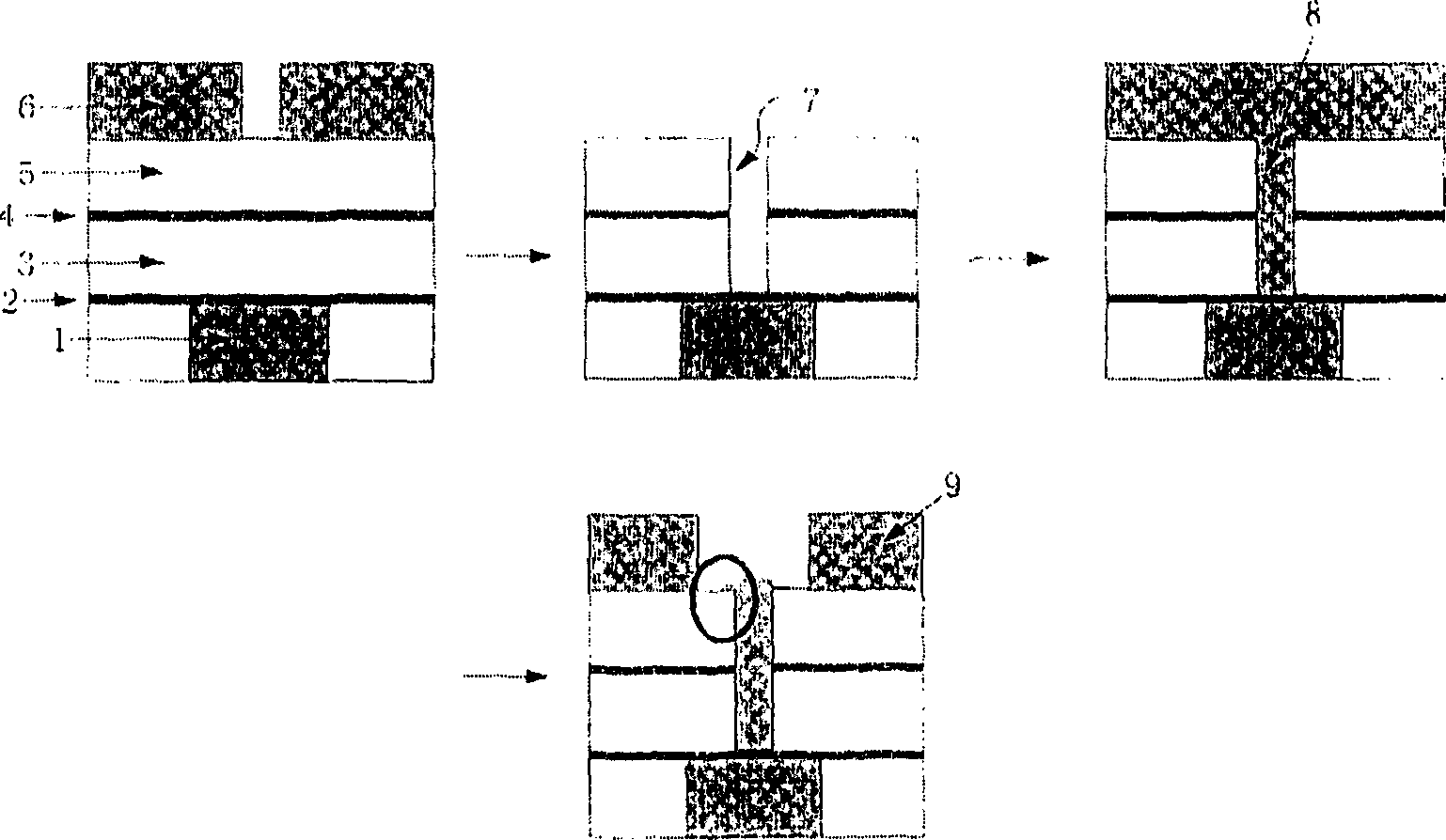 Method for constituting graph on intermetallic dielectric layer