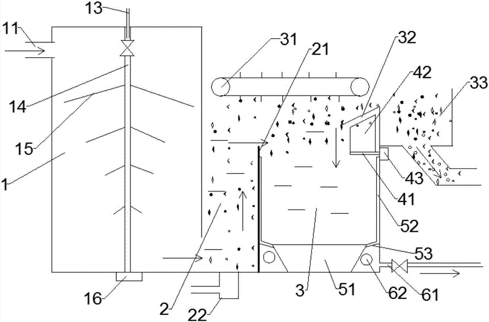 Air blowing and mud collecting type air floatation tank