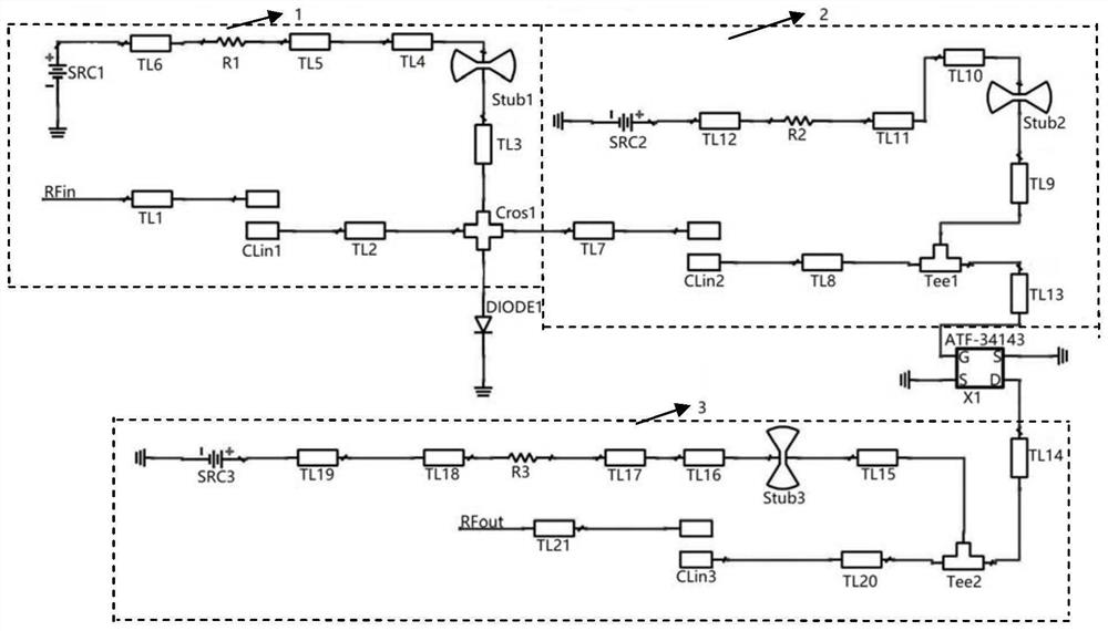 A kind of analog predistorter of FET series reflection Schottky diode