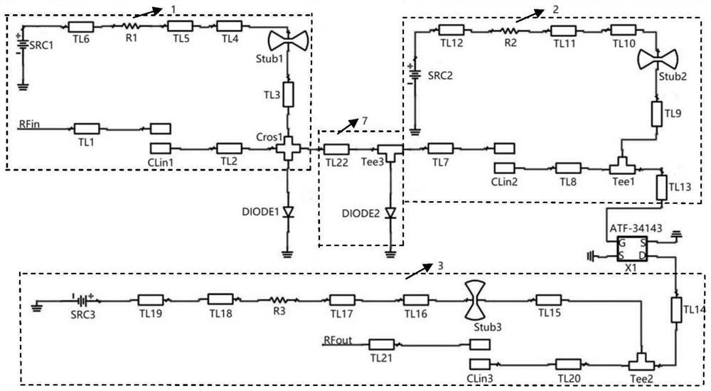 A kind of analog predistorter of FET series reflection Schottky diode