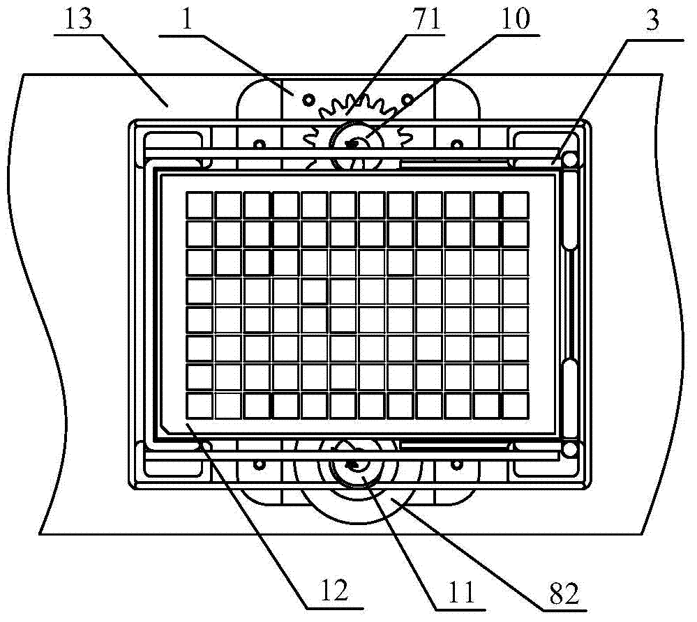 Quick storing and taking device for screw drive close piling pore plates of culture medium split-charging instrument