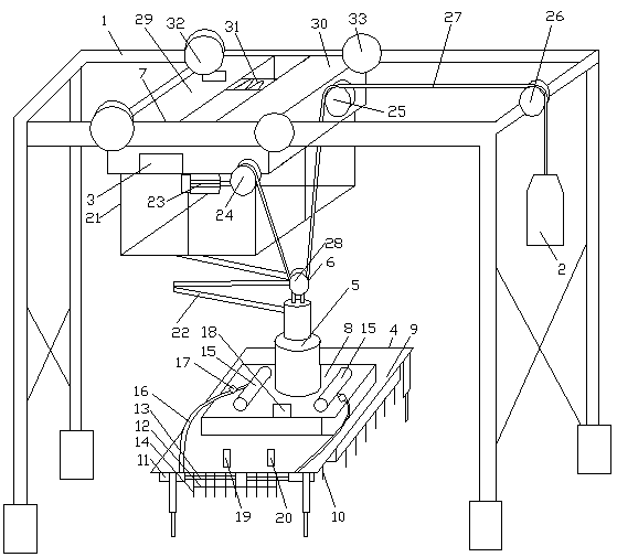 A fully automatic sintered brick stacking machine