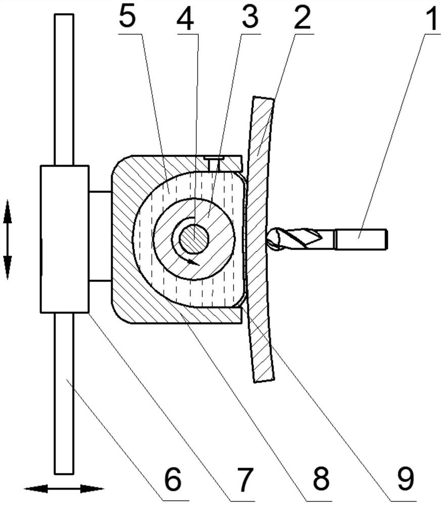 A dynamic pressure support device and method for processing thin-walled parts